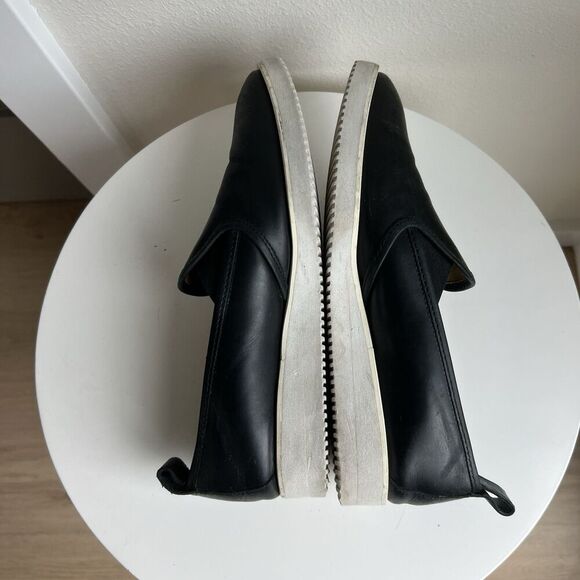 Everlane The Street Shoe Black Leather  Printed Slip On Sneaker Women’s 8 - Picture 6 of 9